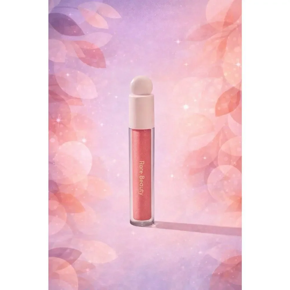 Rare Beauty Positive Light Luminizing Lip Gloss Beam Peachy Coral Shimmer